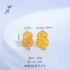 Colgante de Calabaza Dulce con Lazo de Corazón de Cristal Natural, Cuentas Espaciadoras para Accesorios de Bricolaje con Fuerte Retención de Color en Arena Dorada Antigua