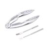 Juego de tres herramientas para comer cangrejos Herramienta para comer cangrejos Aguja de acero inoxidable Pelador de cangrejos Abrazadera para cangrejos