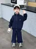 Conjunto de Sudadera para Niños Primavera y Otoño, Estilo Coreano, Atuendo Deportivo Elegante de Dos Piezas para Niños Pequeños, Ropa de Otoño de Moda para Bebés