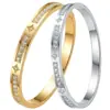 Pulseira de Aço Titânio Novo Estilo Que Não Desbota, Toque de Alto Padrão para Mulheres, Banhada a Ouro em Forno, Exquisite Pulseira de Aço Inoxidável Europeia e Americana
