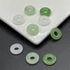 Vidro Jade Imitado 12mm Anel Corredor Círculo DIY Acessórios de Joalheria Rosquinha Gorda Fivela de Segurança Pacote de Material Estilo Antigo