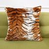 Fábrica de Origen Popular Transfronterizo Distribución Color Sólido Felpa Rayado Estampado de Leopardo Respaldo de Cama Cojín Cuadrado Cojín Cuadrado Cojín de Cuero