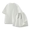 Verano Nuevo Waffle Moda Casual Deportes Americano Suelto Traje Juventud Estudiante Camiseta de Moda + Shorts