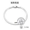 Huasheng Jewelry Selecciona Cuidadosamente Pulseras de Plata S925, Pulseras de Hueso de Serpiente Planas, Pulseras de Hoja, Venta Directa del Fabricante, Venta al Por Mayor