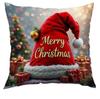 Amazon Temu Funda de Almohada Navideña Transfronteriza Funda de Almohada con Estampado de Árbol de Navidad Muñeco de Nieve Funda de Cojín para Decoración del Hogar