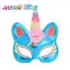 Accesorios de Disfraces de Halloween Transfronterizos Máscaras de Media Cara Fiesta de Fin de Año Máscaras de Unicornio Venta al por Mayor en Stock