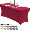 Cubierta Elástica para Mesa Transfronteriza al por Mayor Funda Rectangular Elástica para Mesa de Fiesta al Aire Libre Boda Funda para Mesa de Banquete de Boda