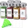Botella de Vidrio para Condimentos con Tapa de Acero Inoxidable para Amazon Transfronterizo Tanque de Almacenamiento de Condimentos Sal MSG para Cocina Hogar