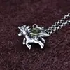 Nuevo collar de unicornio de plata de ley 925 lindo temperamento clavícula luz lujo nicho moda cumpleaños novia Día de San Valentín