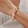 Pulsera Geométricamente Manchada de Resina Dopamina Colorida, Lujo Ligero, Pulsera de Nicho de Gama Alta, Pulsera Versátil Transfronteriza Europea y Americana