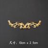Abanico de boda DIY abanico feliz flor de metal dorado abanico redondo antiguo accesorios aplique de abanico materiales de joyería hechos a mano
