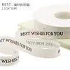 Fita de Poliéster-Algodão com Letras Inglesas, Fita para Embalagem de Flores, Fita Decorativa para Confeitar Bolo de Aniversário, Fita para Embrulhar Presentes