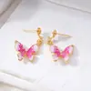 Anillo de Perlas, Pendientes, Colgante, Juego de Tres Piezas Microincrustado, Estilo Mariposa, Diseño de Goteo de Aceite, Lujo Accesible DIY de Gama Alta
