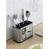 Transfronteiriço Nova Cozinha Doméstico Aço Inoxidável Hashis Talheres Tudo-em-um Caixa de Armazenamento com Drenagem Gaiola para Colheres e Hashis