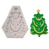 Molde de bolo de árvore de Natal de silicone Dobre o molde de silicone de açúcar Ferramentas de cozimento de bolo de chocolate Molde de argila ultraleve