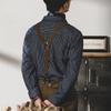 Camisa de rayas retro estilo americano para hombre, de manga larga, estilo japonés, holgada y a la moda, informal, para primavera y otoño.