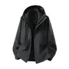 Chaqueta exterior tipo concha Luotuo para mujer, tres en uno, cortavientos, impermeable, cálida, ropa de otoño e invierno para viajes y montañismo para hombre
