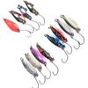 Juego de lentejuelas de boca de caballo de colores, cebo Luya, lentejuelas, cebo falso, pez mandarín deformado, tira blanca, lentejuelas de metal fundido largo especial 3G