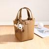Bolso Canasta de Perro con Colgante de Perro de Moda Versátil Estilo Coreano Bolso Cubo Bolso de Mano de Alta Gama de Moda Nicho