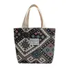 Bolsa Artística de Gran Capacidad para Mujer 2025 Bolso de Lona de un Solo Hombro para Mujer Ins Bolso de Hombro para Estudiante Universitario Bolso de Mano de Nylon
