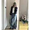 Jeans Retro de Pierna Ancha Estilo Americano para Mujer, Novedad Verano 2026 de Cintura Alta, Sueltos, Adelgazantes, Corte Recto, Pantalones de Guadaña
