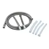 Tubo Corrugado Trenzado de Acero Inoxidable, Resistente a Alta Presión, Tubo de Teflón Resistente a Ácidos y Álcalis, Tubo de Ptfe, Tubo Corrugado de Ptfe, Tubería de Ptfe