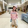 Camiseta de Manga Larga con Estampado y Cuello Redondo para Niñas Maiyoyo para Niños Pequeños Niños y Niñas Suave Linda Cerdo Pequeño Letras Degradadas Camiseta Interior
