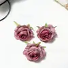 Flor Simulada de 6 cm Cabeza de Rosa Rizada Decoración de Mesa de Postre para Bodas y Hogar Disfraces para Escena de Boda Fotografía