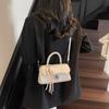 Bolso de Mano Popular Retro de Cuero Encerado al Aceite de Comercio Exterior 2025 Nuevo Bolso de Hombro de Moda Nicho Versátil Bolso Cuadrado Pequeño de Moda