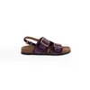 Dos Versiones~ Sandalias Birkenstock de Terciopelo con Suela Suave, Doble Hebilla, Estilo Perezoso, Suela Gruesa para Mujer, Adecuadas para Uso en Exteriores y para Ir al Trabajo