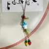Pingente de Bolsa Cogumelo de Cerâmica Jingdezhen, Artesanal Artístico, Estilo Fresco, Corrente de Celular Fofa, Chaveiro, Presente Atacado