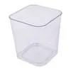 Bonito Cubo de Basura Pequeño de Escritorio para Uso Doméstico, Pecera Pequeña Acrílica Transparente para Pez Betta, Contenedor de Almacenamiento Cuadrado para Basura
