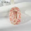 Pinza para el pelo de acetato de alta gama de lujo Wjia para mujer con diseño de hebilla redonda, Pasador flexible, Accesorio para el pelo, Pinza de tiburón