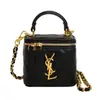 Bolso Caja Estilo Chanel de Venta Caliente en Transmisión en Vivo Transfronteriza para Mujer, Bolso de Hombro y Cruzado con Diseño de Acolchado Ysl con un Toque de Lujo