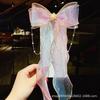 Accesorios para el cabello de niña estilo coreano con lazo Pasador para el cabello Clip para la cabeza de Elsa para niños Pasador de cinta de la serie Princesa para niñas pequeñas