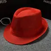 Tela de Algodón y Lino Panamá Color Sólido Sombrero de Copa Pequeño Sombrero Jazz Sombrero de Sol Para Hombres y Mujeres Sombrero de Sol Británico de Pareja