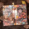 Hermoso Día Otoño Retro Papel de Material para Junk Journal Bosque de Otoño Serie Viejos Sueños Base para Decoración de Diario