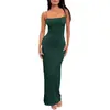 Verão Americano Novo Transfronteiriço Feminino Sexy Costas Nuas Slim Fit Quadril Vestido de Noite vestido Vestido Longo Feminino