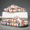 Pantuflas estampadas National Dynasty Suela de plataforma 4.0 Zapato Boca de tiburón Zapatos para hombre Pantuflas de verano