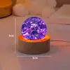 Adorno de Escritorio de Bola de Cristal Luminosa de Cristal Agrietado de Hielo Colorido Luz Nocturna Estrellada Bola de Cristal Luz de Ambiente Regalo de Cumpleaños