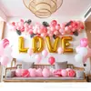 Balões de Folha de Alumínio com Letras Maiúsculas de 32 polegadas em Prata, Dourado e Ouro Rosé para Decoração de Quarto de Casamento
