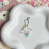 Llavero de Sirena Sanrio Lindo Dibujo Animado Chica Colgante de Corazón Divertido Estudiante Novia Pareja Joyería Accesorios