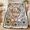 Ternero de Navidad Vaca Linda Vaca Vaca Manchada Múltiples Estilos Tema Navideño Manta de Franela Polar Siesta de Oficina Dibujos Navideños
