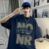 Tendência Verão 2026 Camisetas Estampadas Masculinas Casuais Respiráveis Estilo Americano Jovem 100% Algodão Puro Camiseta para Homens