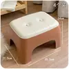 Banqueta Pequena para Uso Doméstico, Banqueta Baixa para Apartamentos de Aluguel, Banqueta Resistente e Durável para Trocar Sapatos, Mesa de Centro para Sala de Estar, Banco de Plástico com Acabamento de Alto Padrão