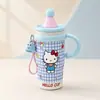 Nueva Taza Térmica de Gran Capacidad Acero Inoxidable 316 Aspecto de Alta Calidad Taza de Agua para Mujer, Estudiante Portátil para Exteriores Taza con Popote