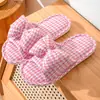Pantuflas de lino para mujer cuatro estaciones interior casa lazo primavera y otoño sandalias de lino pantuflas lino