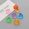 Acessórios de joias diy pingente transparente em formato de coração pingente de coração de pêssego pingente de amor acrílico material decorativo para colar chaveiro