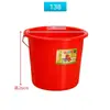 Balde Vermelho de Plástico do Fabricante para Uso Doméstico, Balde de Plástico Espessado para Lavanderia, Balde Portátil de Grande Capacidade para Armazenamento de Água, Personalizável com Impressão