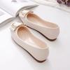 Zapatos planos de una sola capa para mujer 2023 Verano Nuevos Zapatos de Otoño Casuales de Boca Baja que Combinan con Todo Punta Redonda Cuero Suave Suela Blanda Zapatos Tipo Mocasín